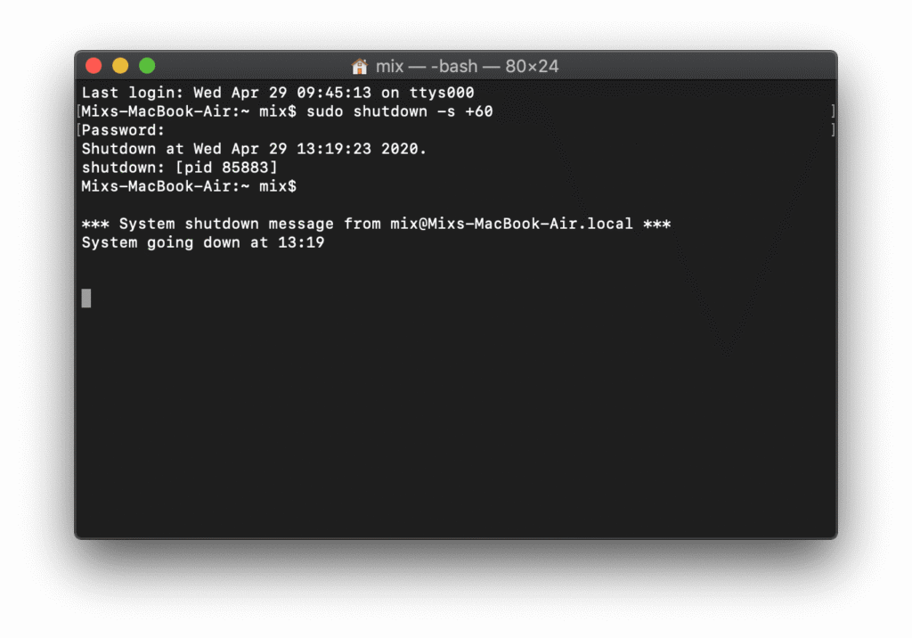 shutdown terminal macOS timer عربيّةكوم Arrabiacom ايقاف الكمبيوتر بعد وقت معين